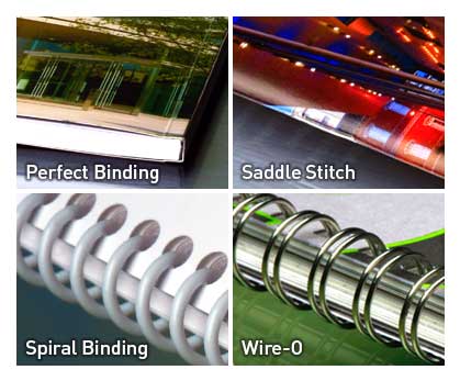 Bindery Services - Perfect Binding, Saddle Stitch, Spiral Binding, Wire-O