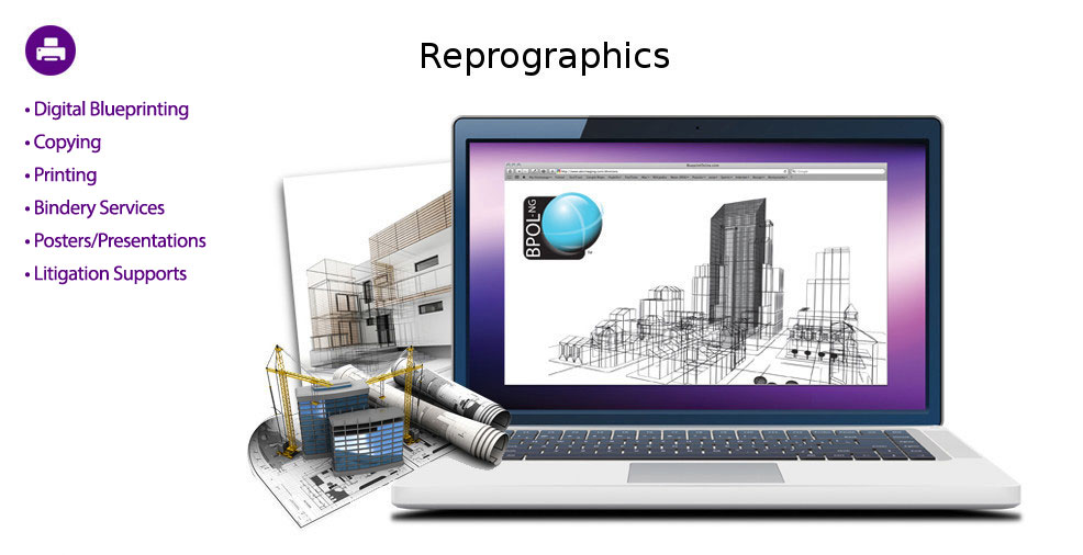 Reprographics - Digital Blueprinting, Copying, Printing, Bindery Services, Posters/Presentations, Litigation Supports